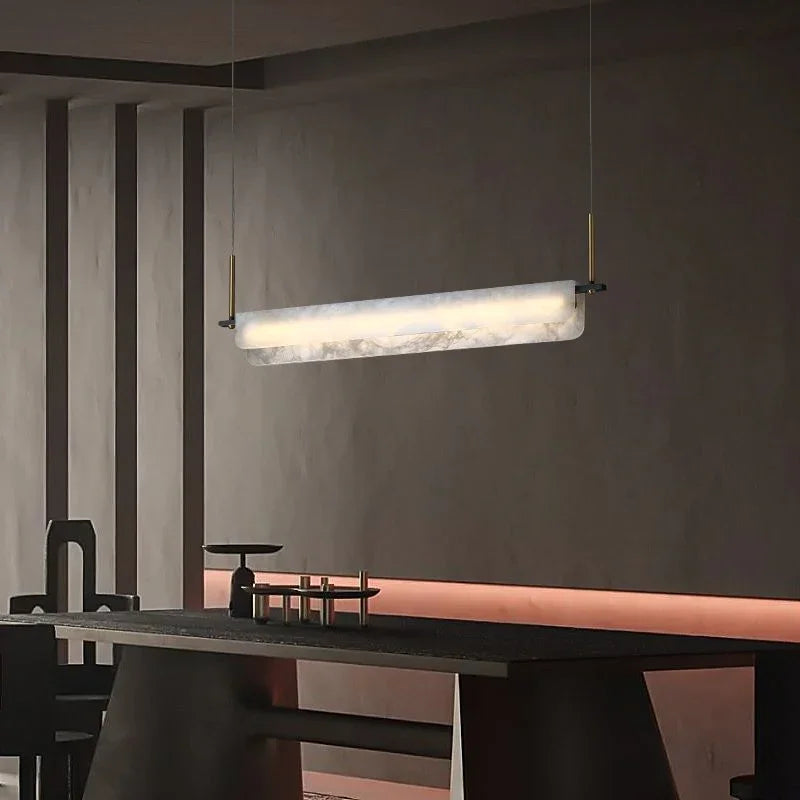 Alabaster Years Linear Pendant Light