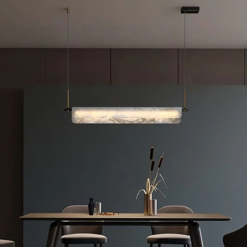 Alabaster Years Linear Pendant Light