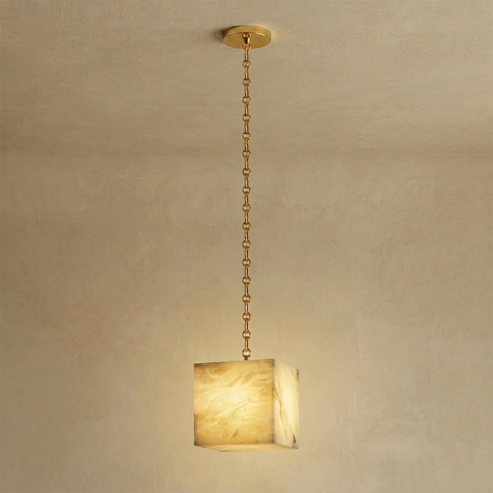 Alabaster Square Chain Chandelier