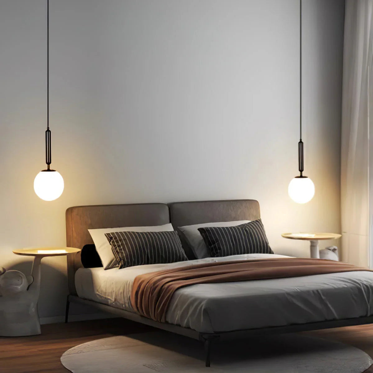 Round Bosso Alabaster Pendant Lamp