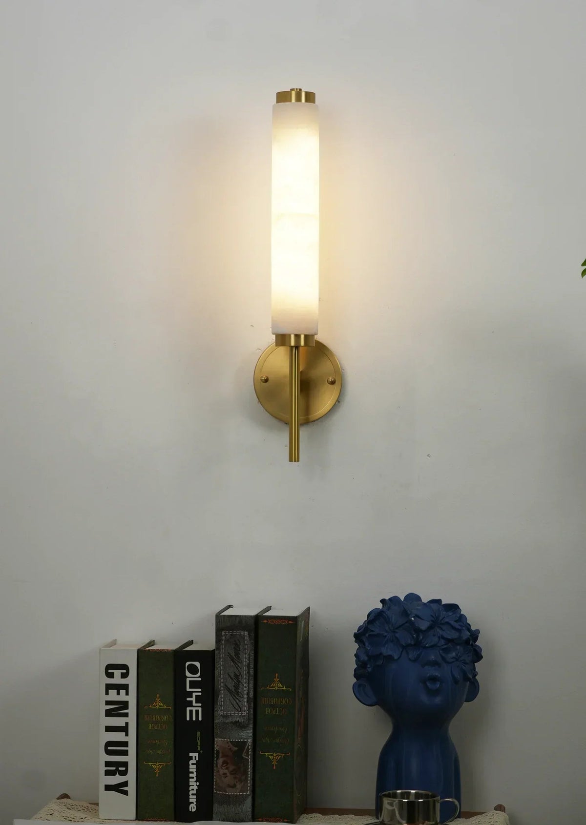 Brindisi Alabaster Candle Style Wall Lamp