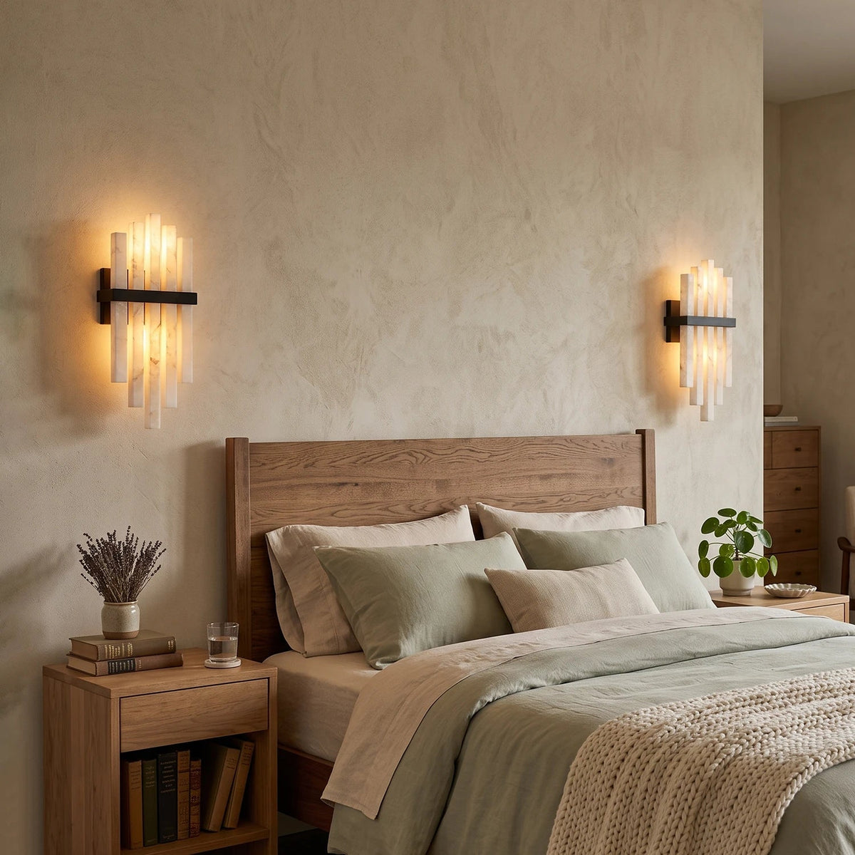 Cascading Alabaster Bar Wall Light