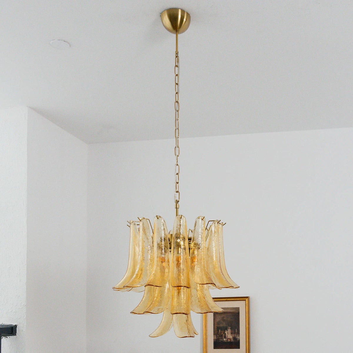 Camellia Glass Petal Chandelier