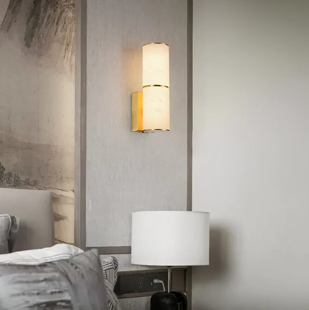 Creative Alabaster Cylindrical Wall Lamp