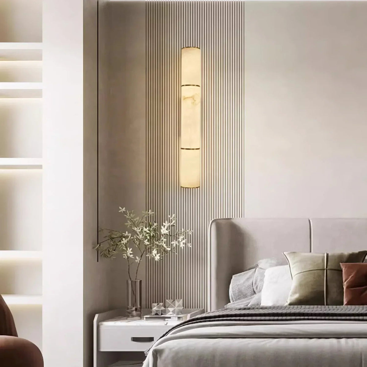 Creative Alabaster Cylindrical Wall Lamp