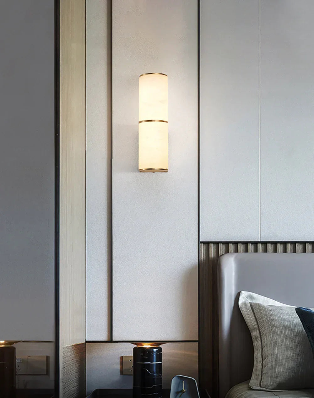 Creative Alabaster Cylindrical Wall Lamp