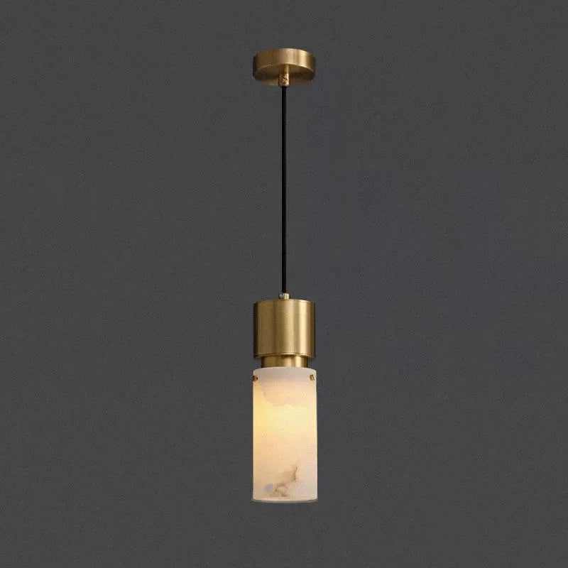 Cylindrical Alabaster Pendant lamp