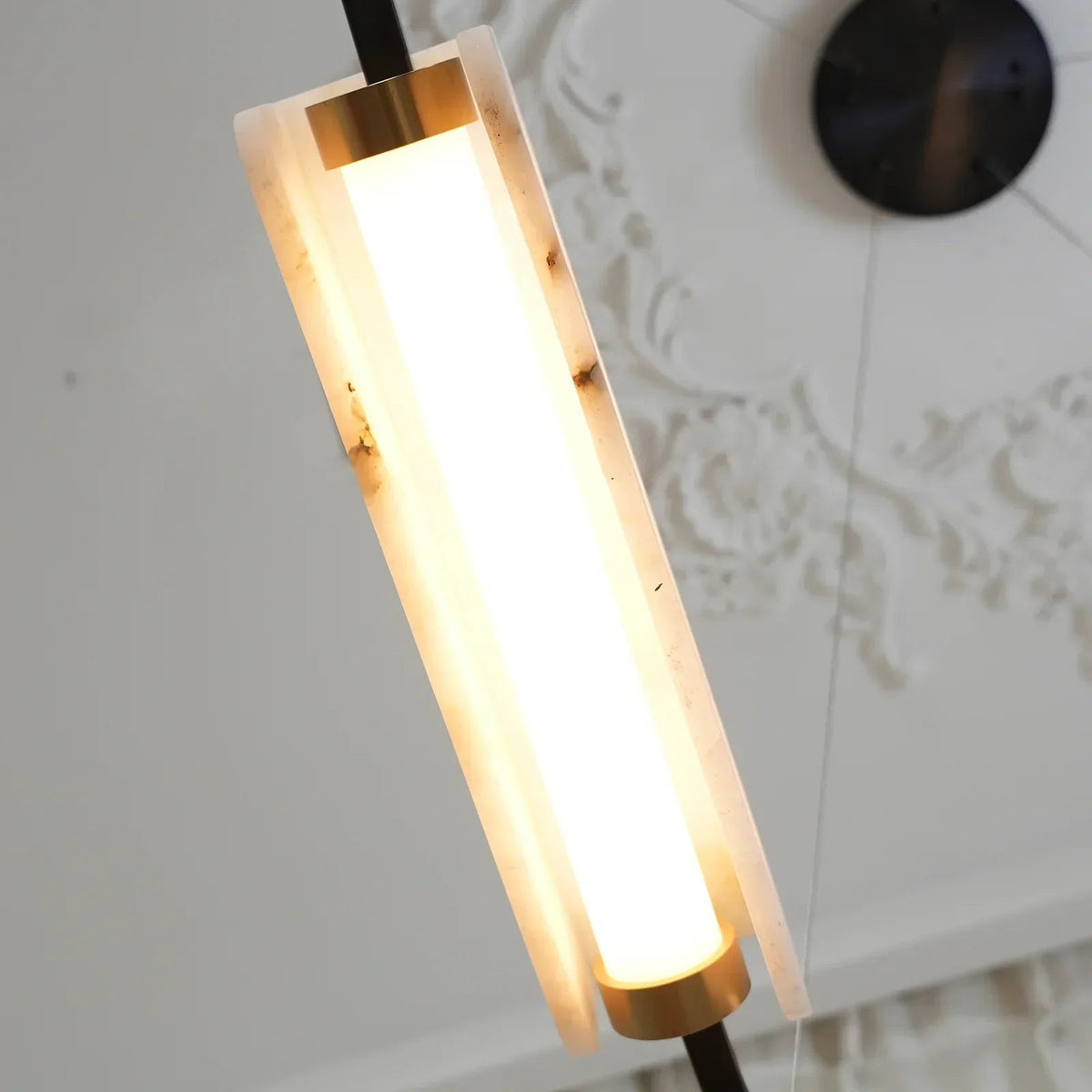 Delia Rectangular Alabaster Chandelier