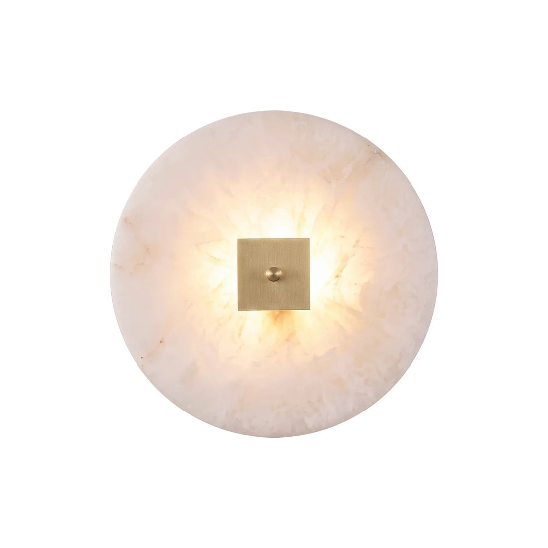 Disc Shaped Alabaster Wall Light