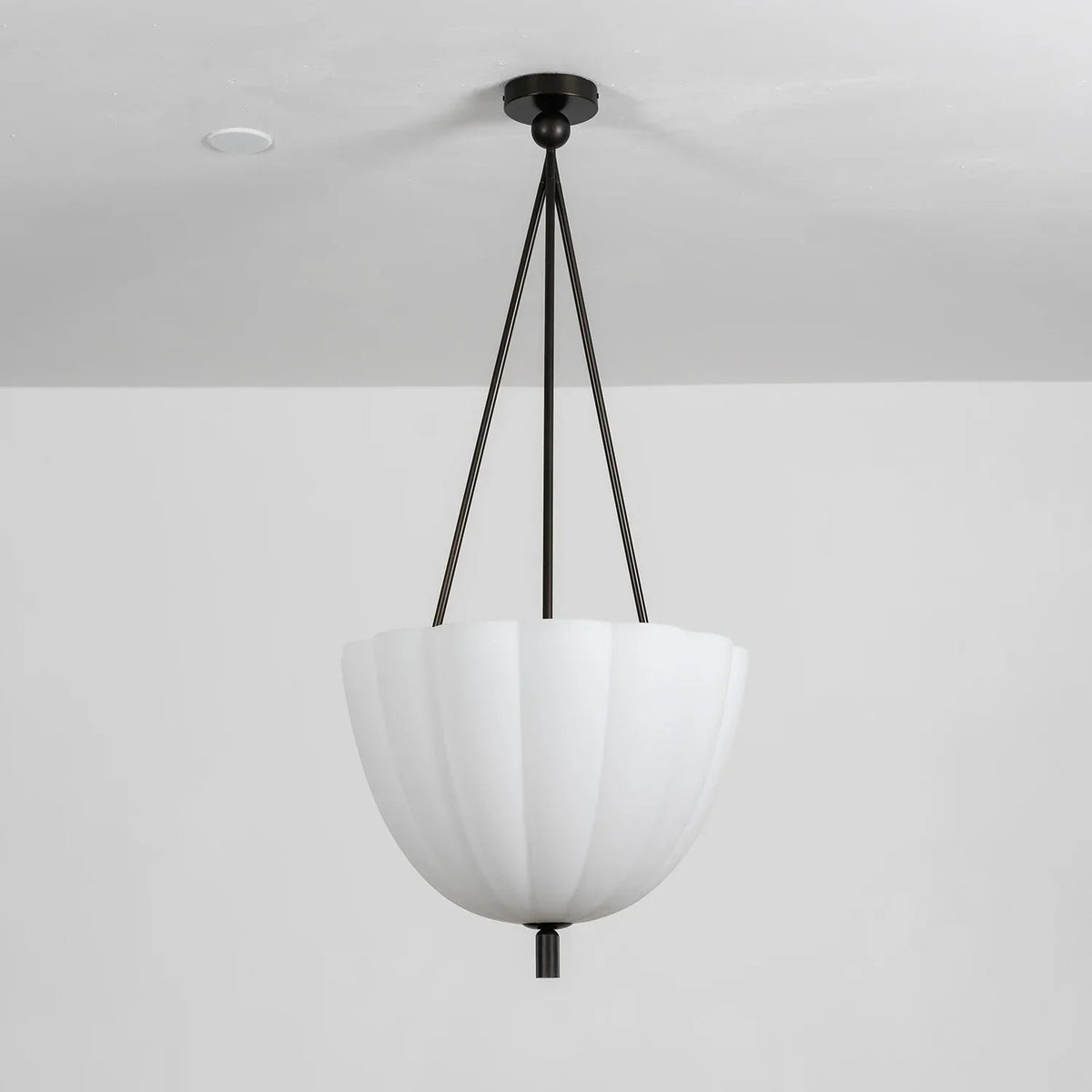 Fluted Glass Volare Scalloped Pendant Lamp