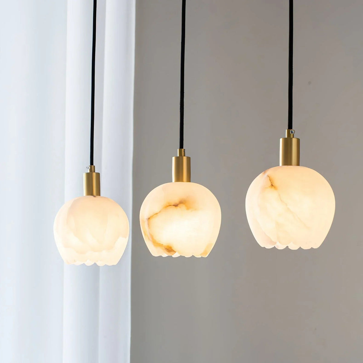 Flower Alabaster Pendant Light