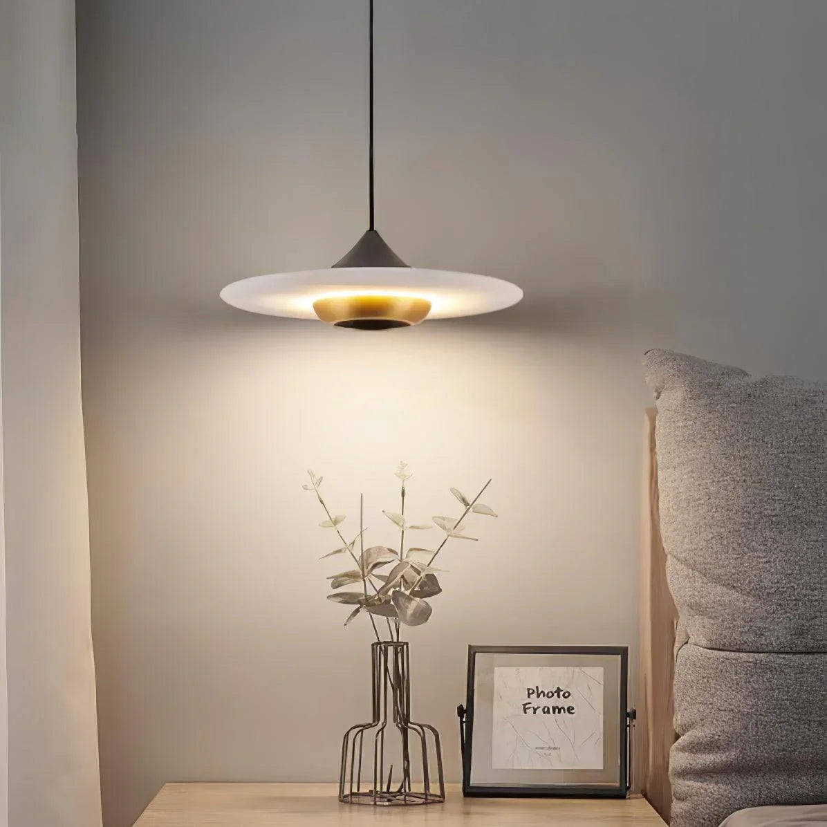 Flying Saucer Alabaster Pendant Lamp