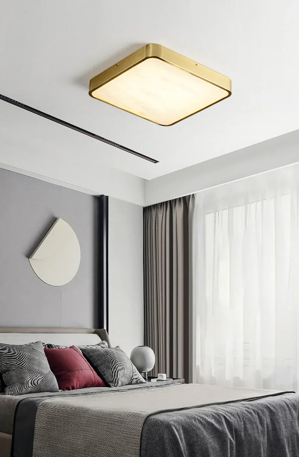 Geometric Alabaster Recessed Ceiling Light