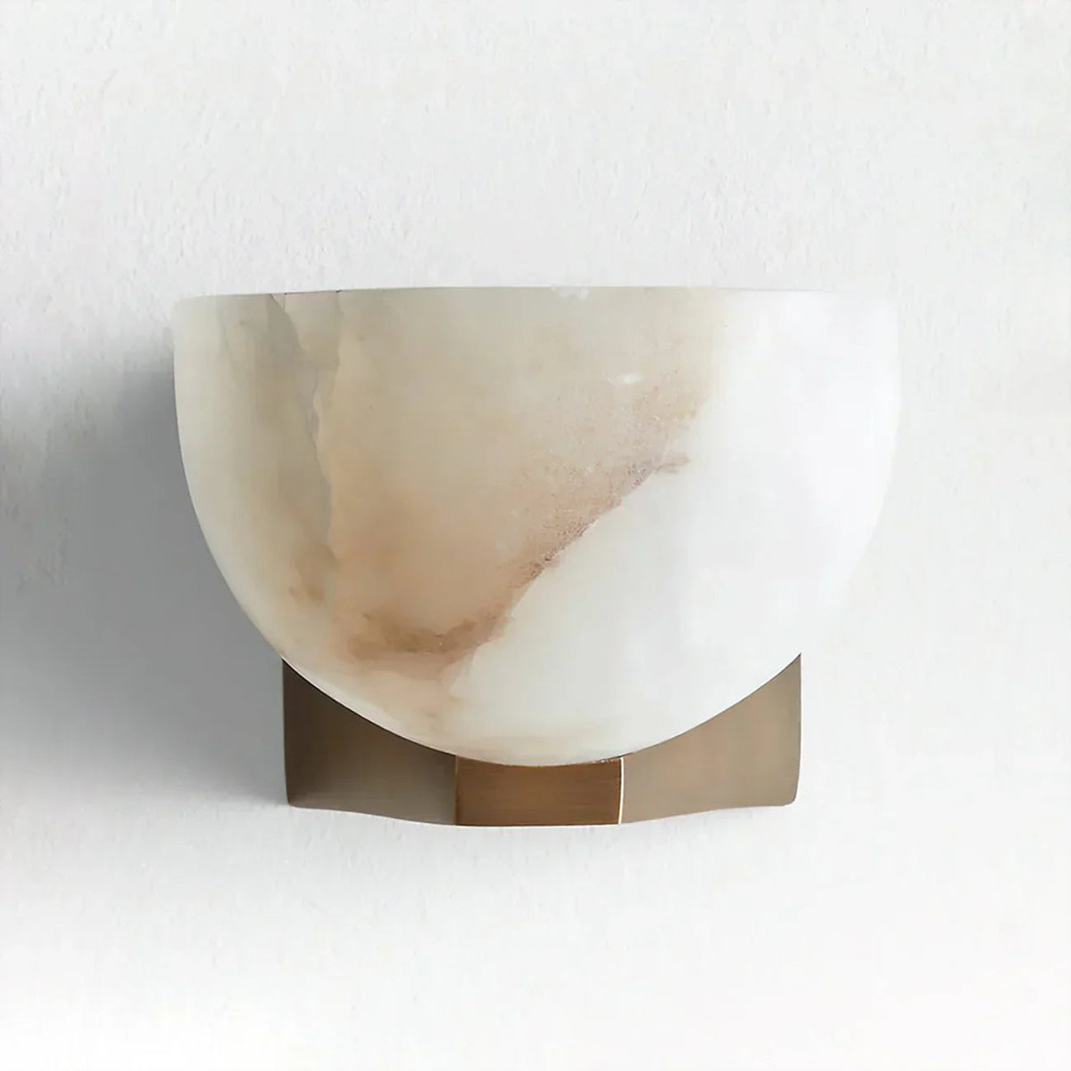Hemispherical Alabaster Ath Wall Light