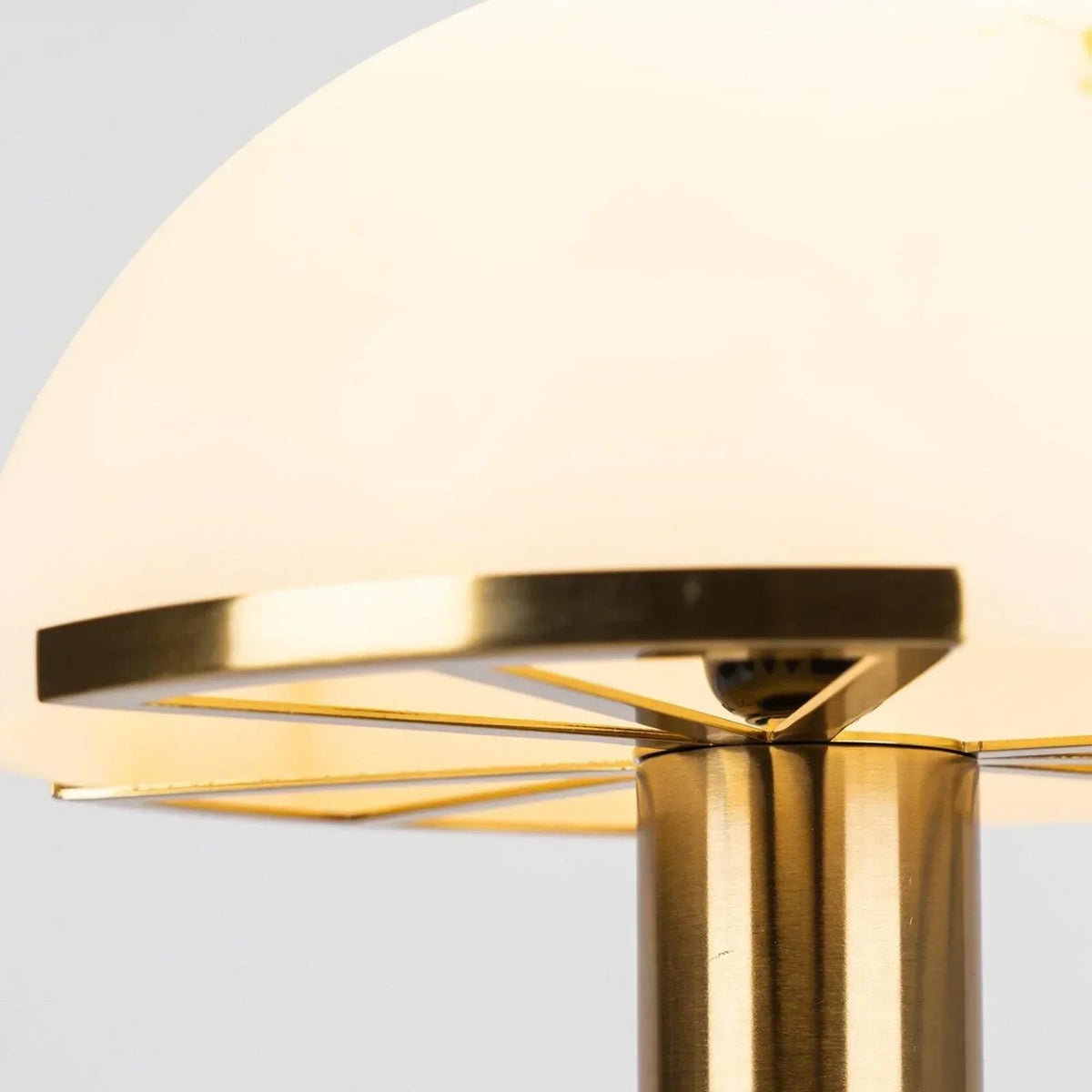 Hemispherical Alabaster Table Lamp