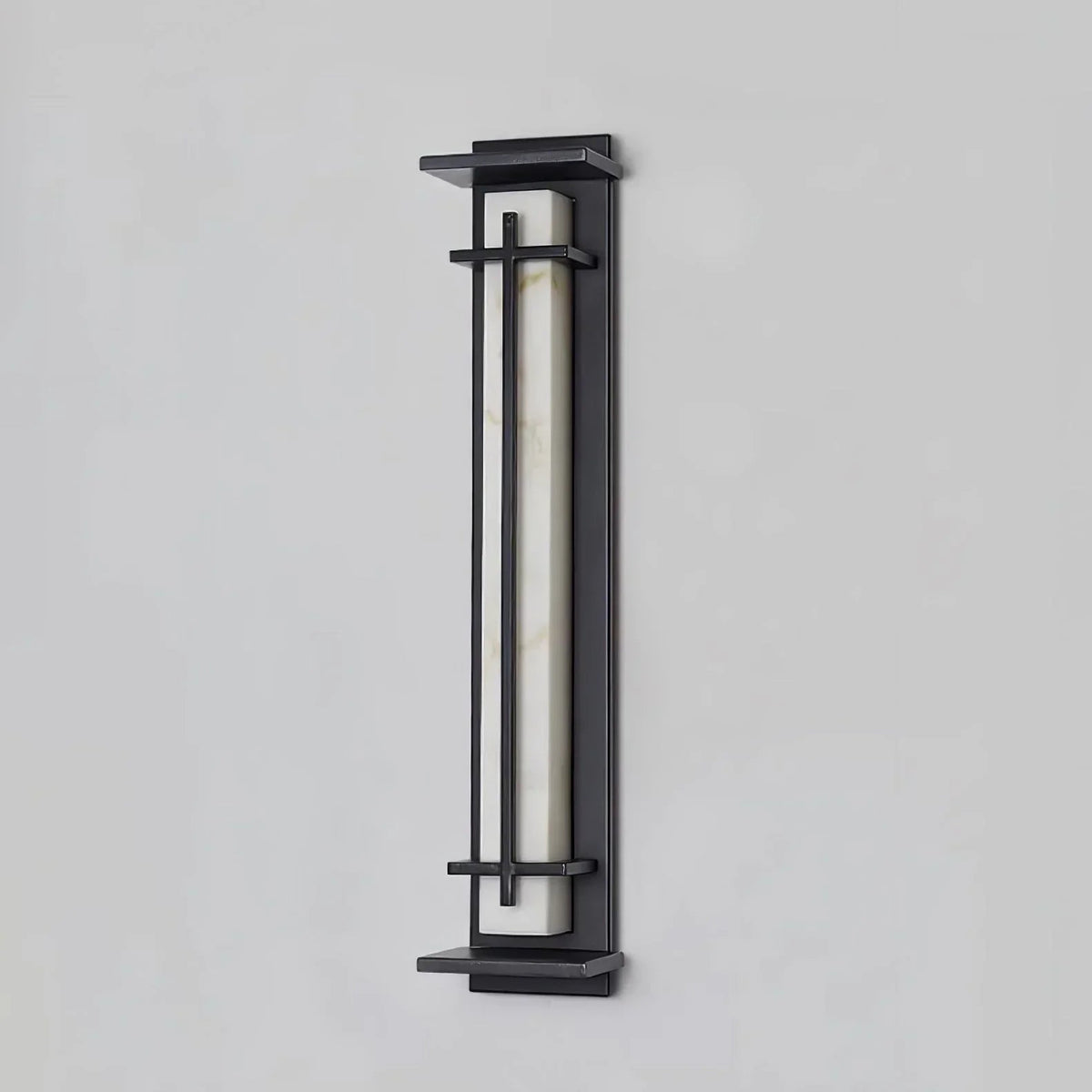 Imitation Alabaster Square Outdoor Wall Light