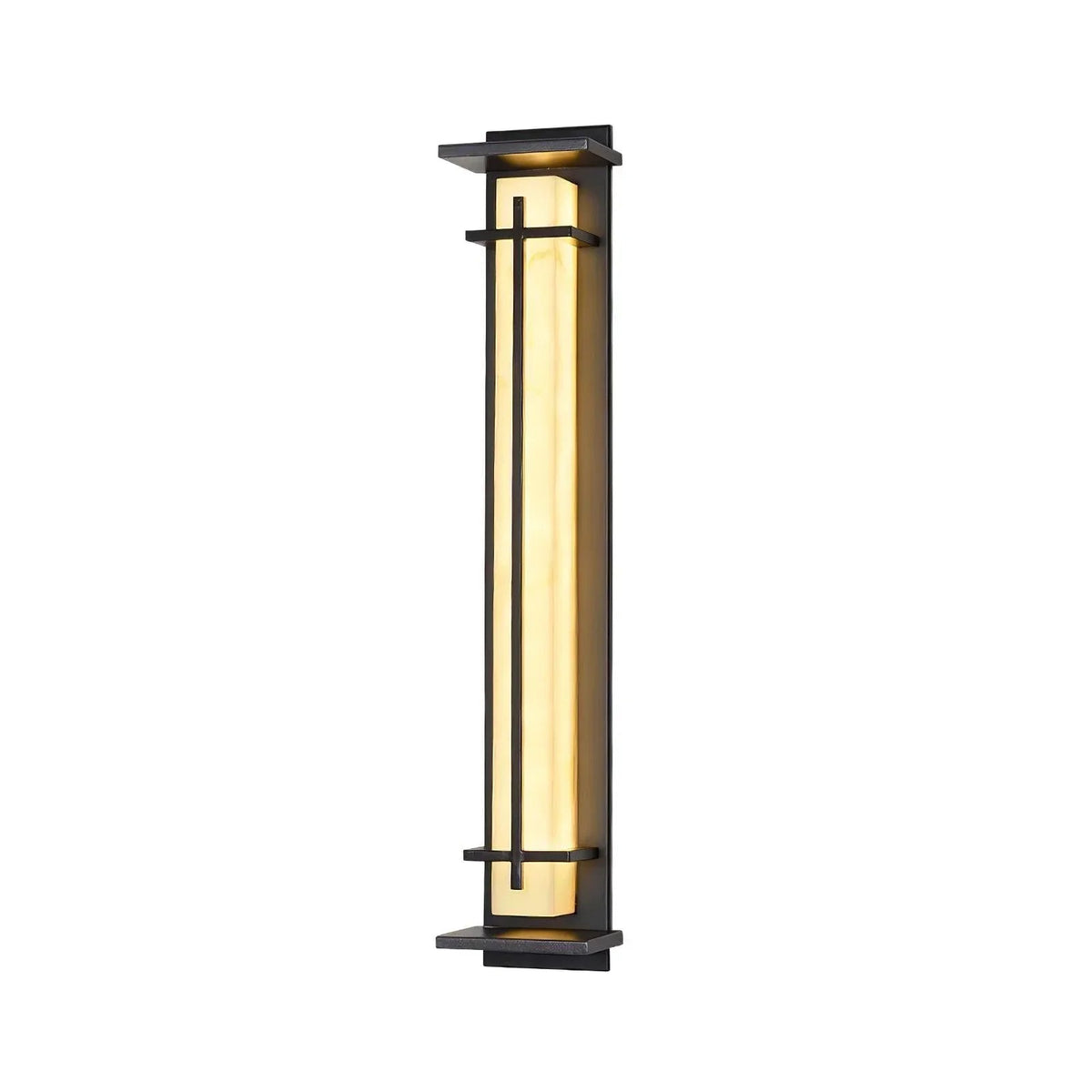 Imitation Alabaster Square Outdoor Wall Light