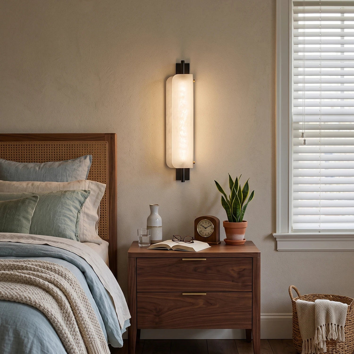Jorge White Alabaster Wall Lamp