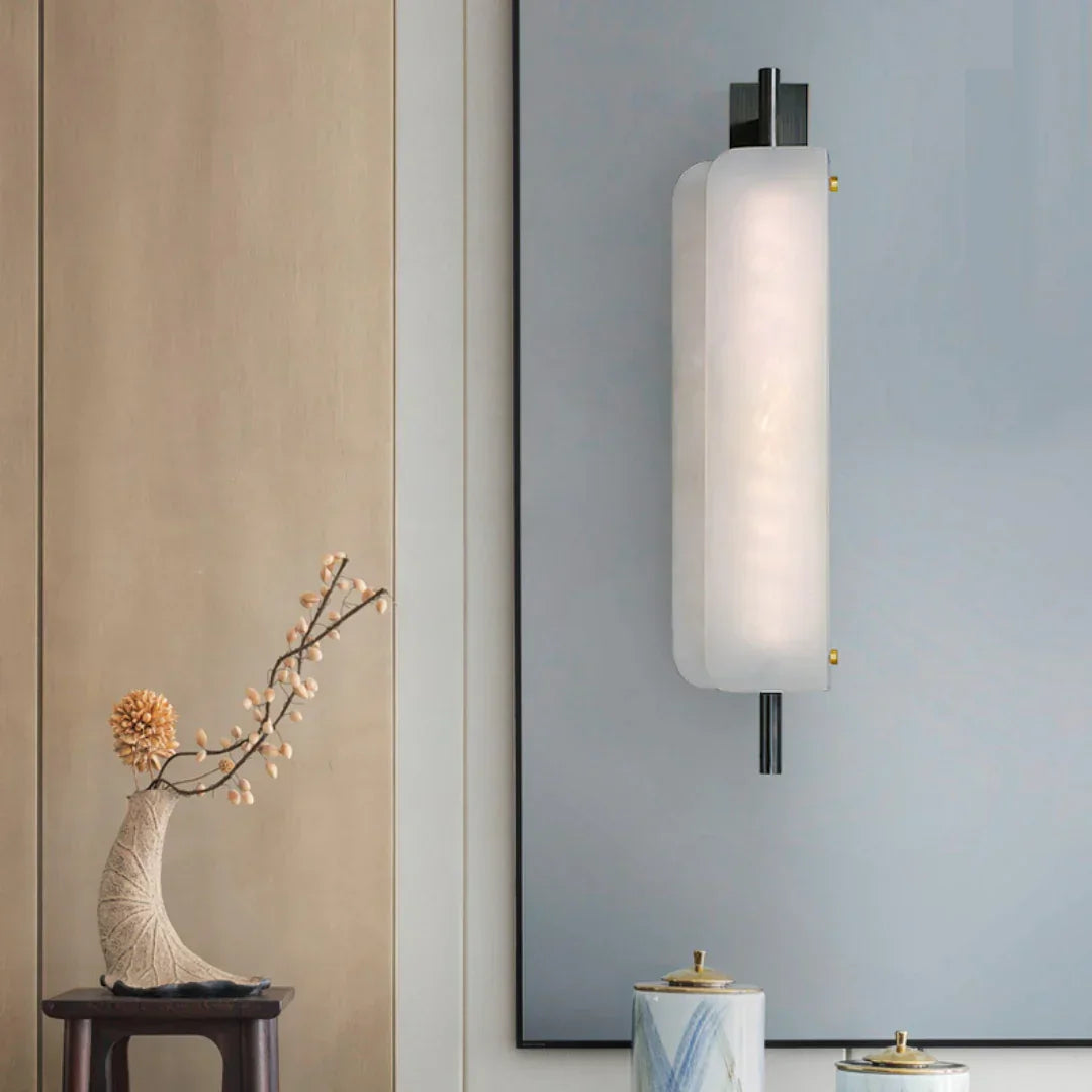 Jorge White Alabaster Wall Lamp
