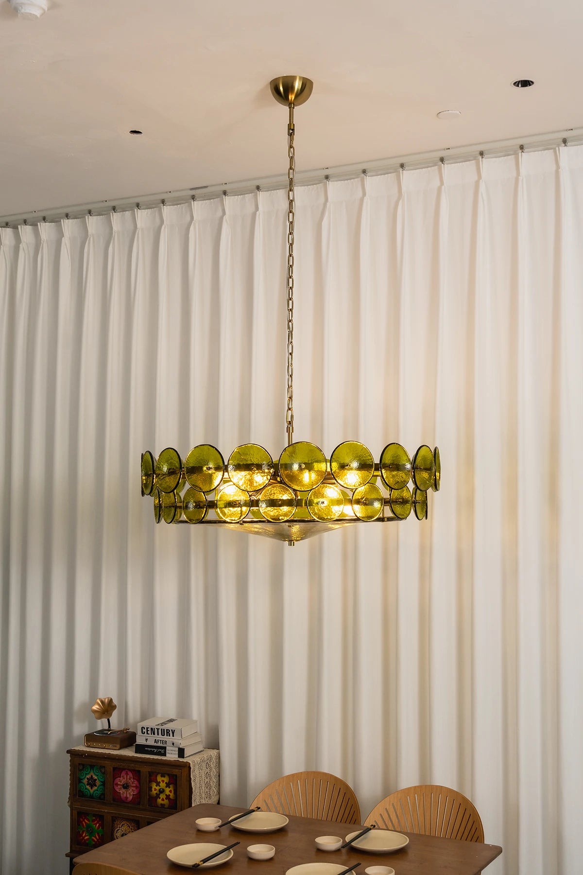 Ivor Tiered Glass Disc Chandelier