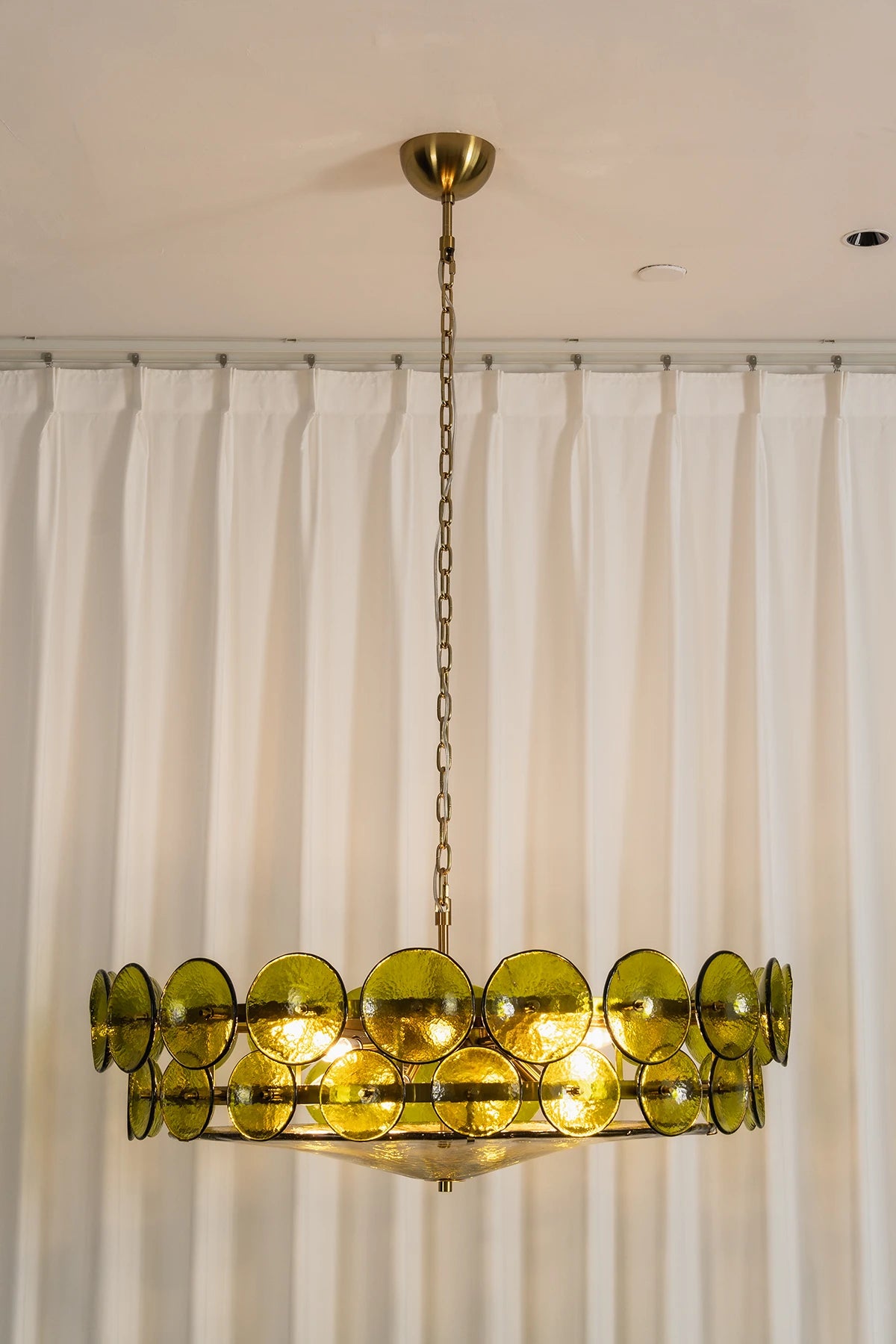 Ivor Tiered Glass Disc Chandelier