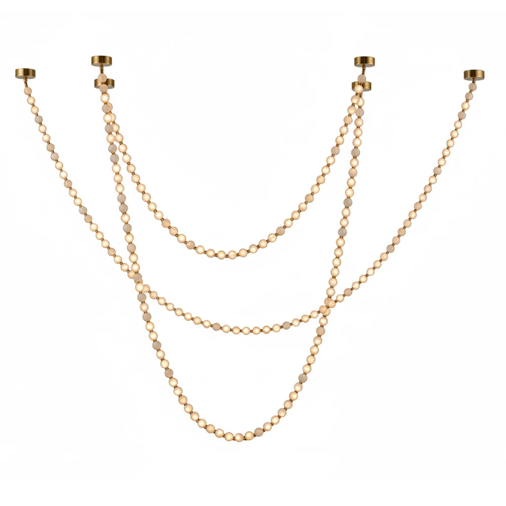 Liora Beaded Alabaster Swag Chandelier