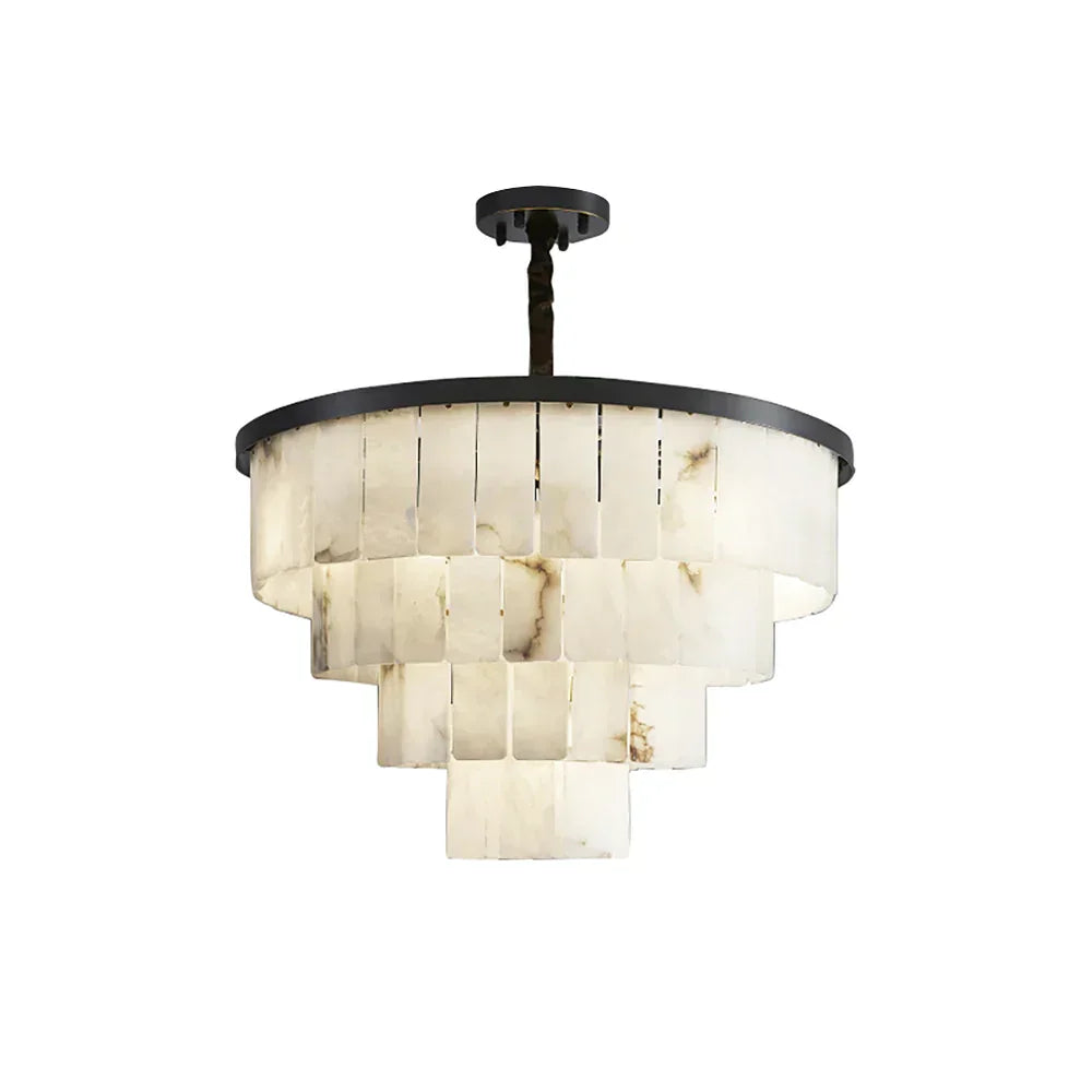 Luxurious Cascading Snow Plaster Chandelier