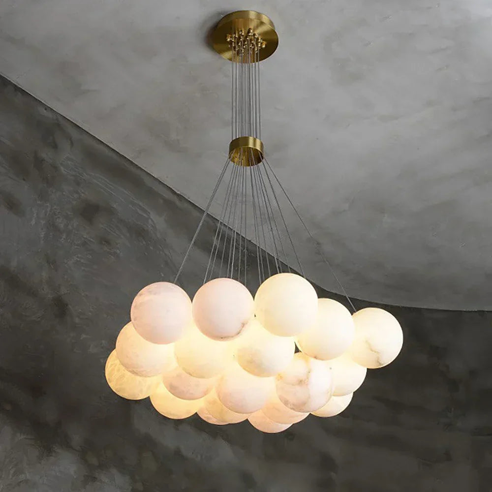 Lunar Alabaster Spherical Chandelier