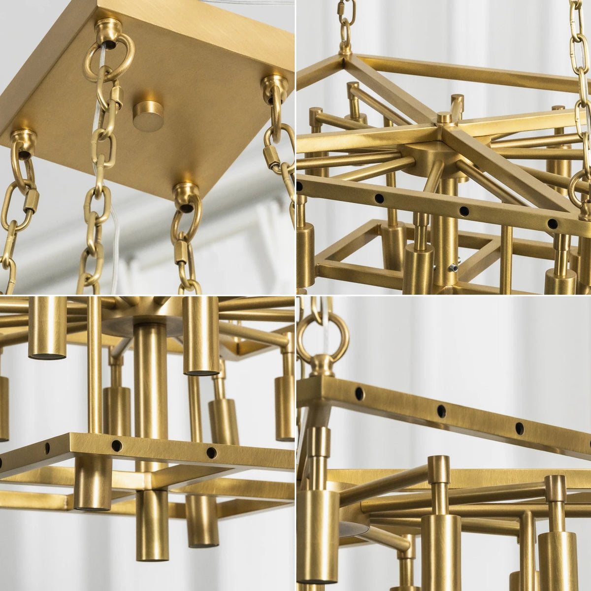 Maren Tiered Alabaster Tile Chandelier