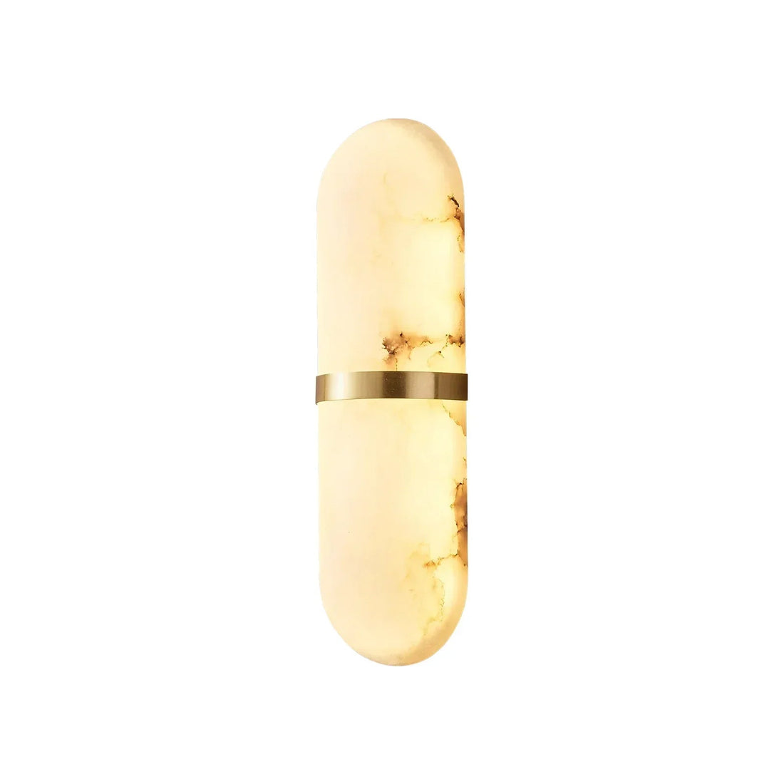 Oval Alabaster Semi-Circular Wall Lamp