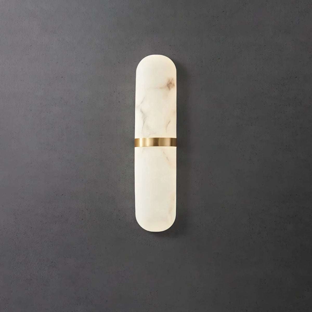 Oval Alabaster Semi-Circular Wall Lamp