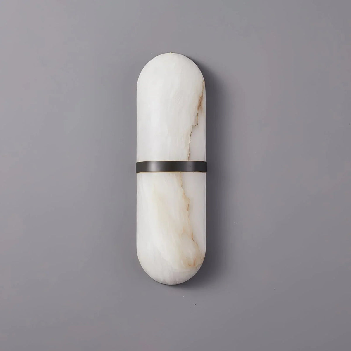 Oval Alabaster Semi-Circular Wall Lamp