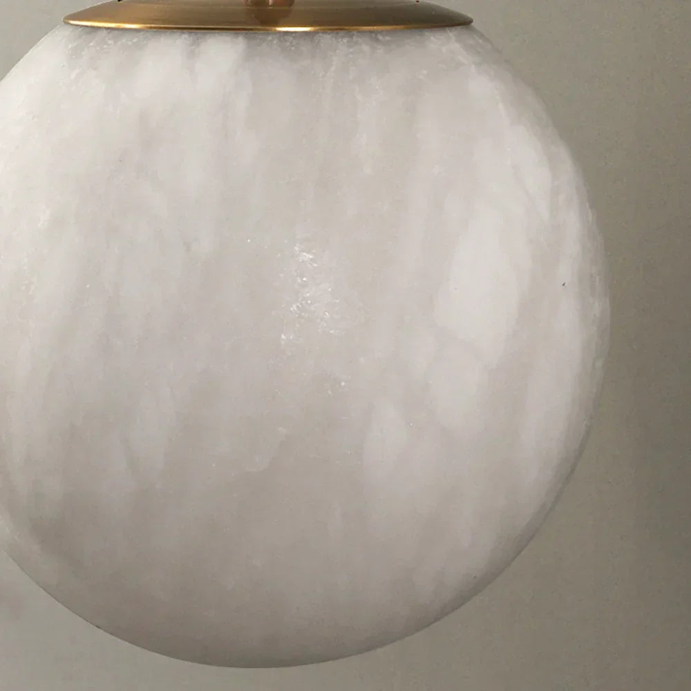 Minimalist Spherical Alabaster Wall Lamp