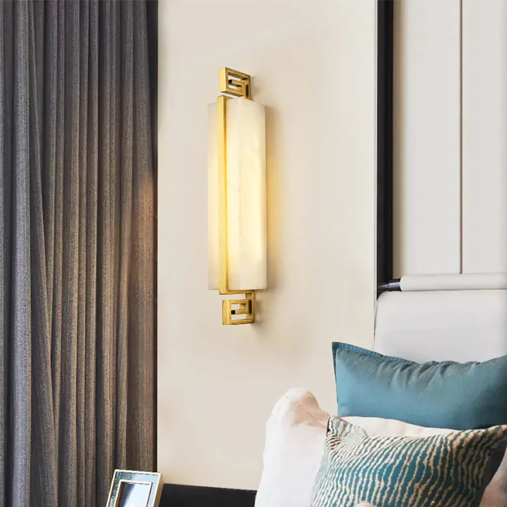 Modern Alabaster Copper Wall Lamp