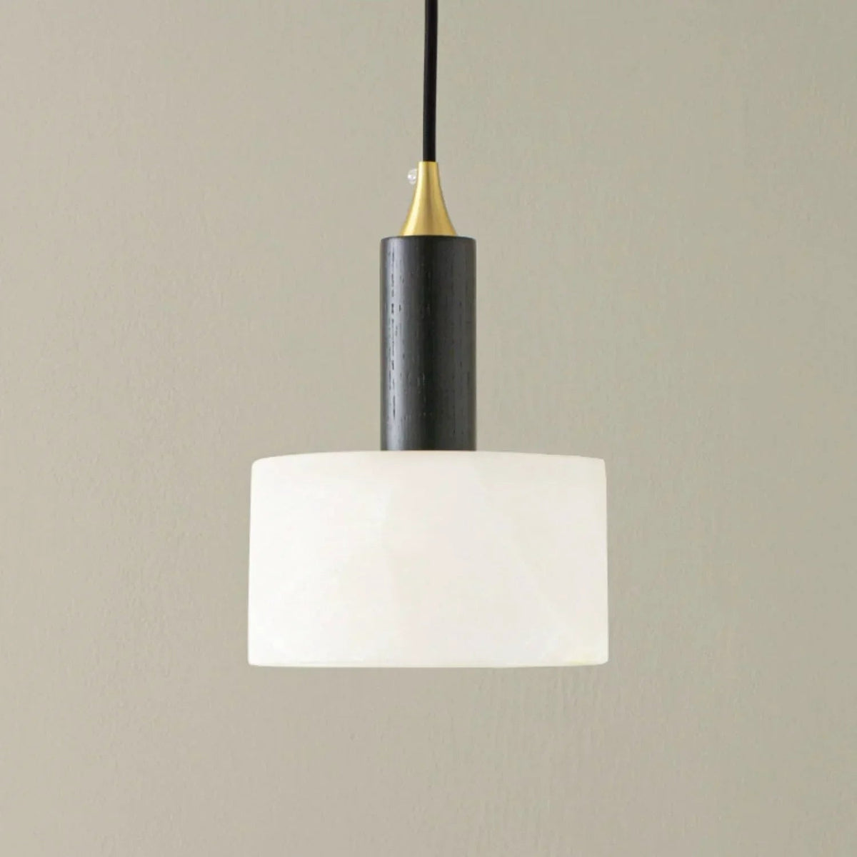 Modern Cylindrical Alabaster Pendant Light