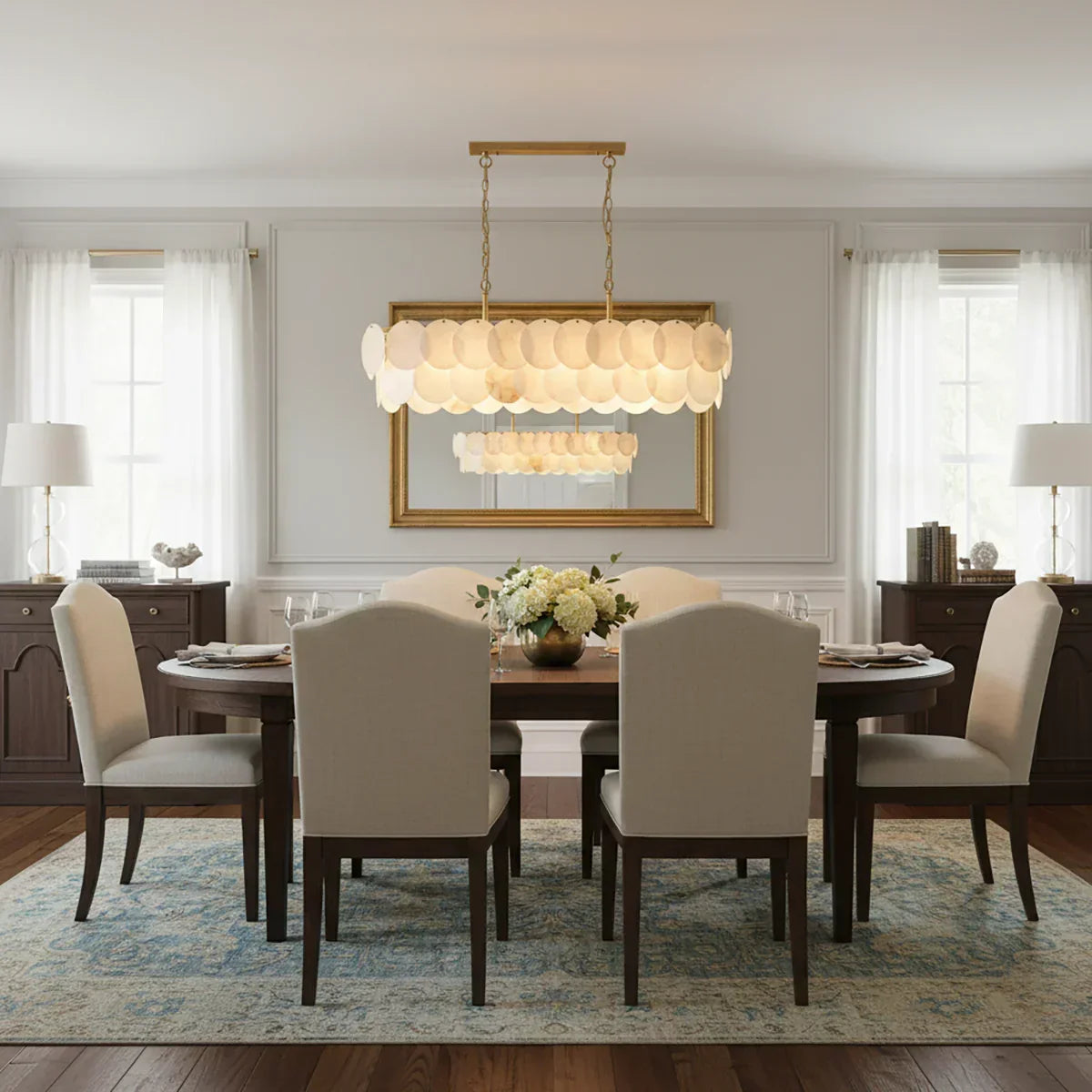 Modern Luxury Round Alabaste Chandelier