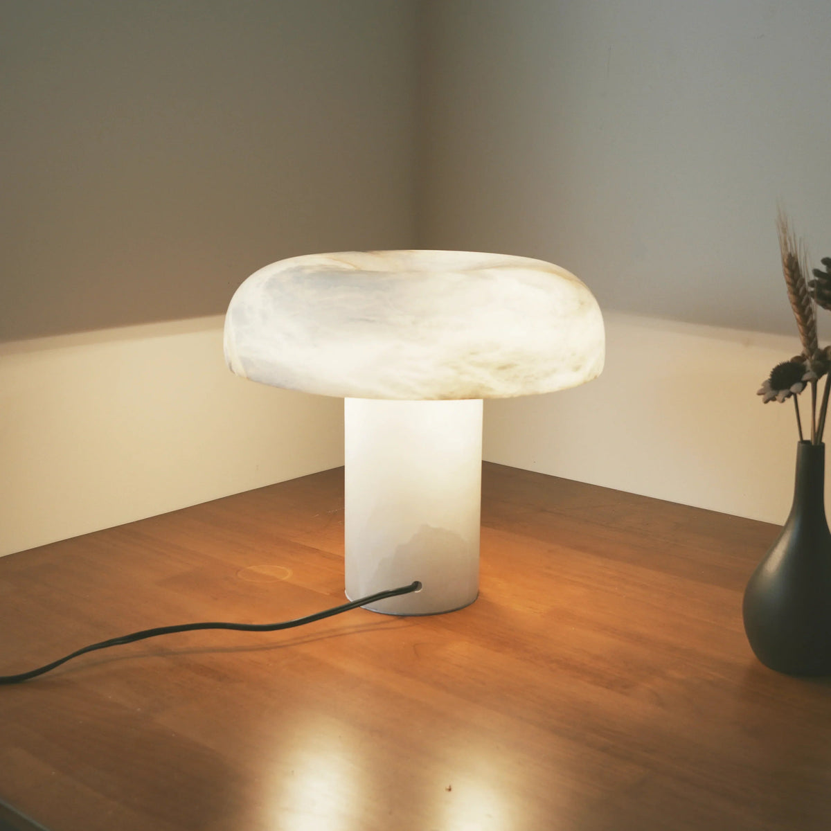 Mushroom Type Alabaster Table Lamp
