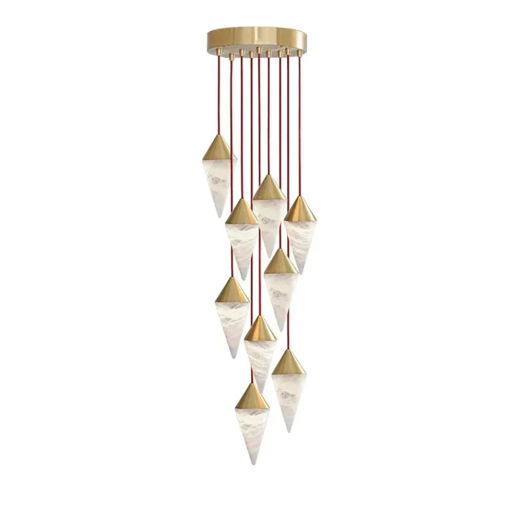 Ondine Faceted Alabaster Drop Chandelier