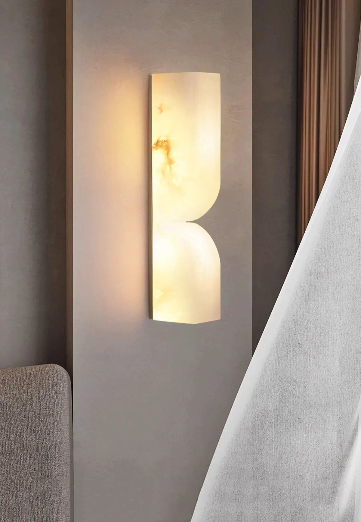 Rectangular Alabaster Essence Wall Sconce