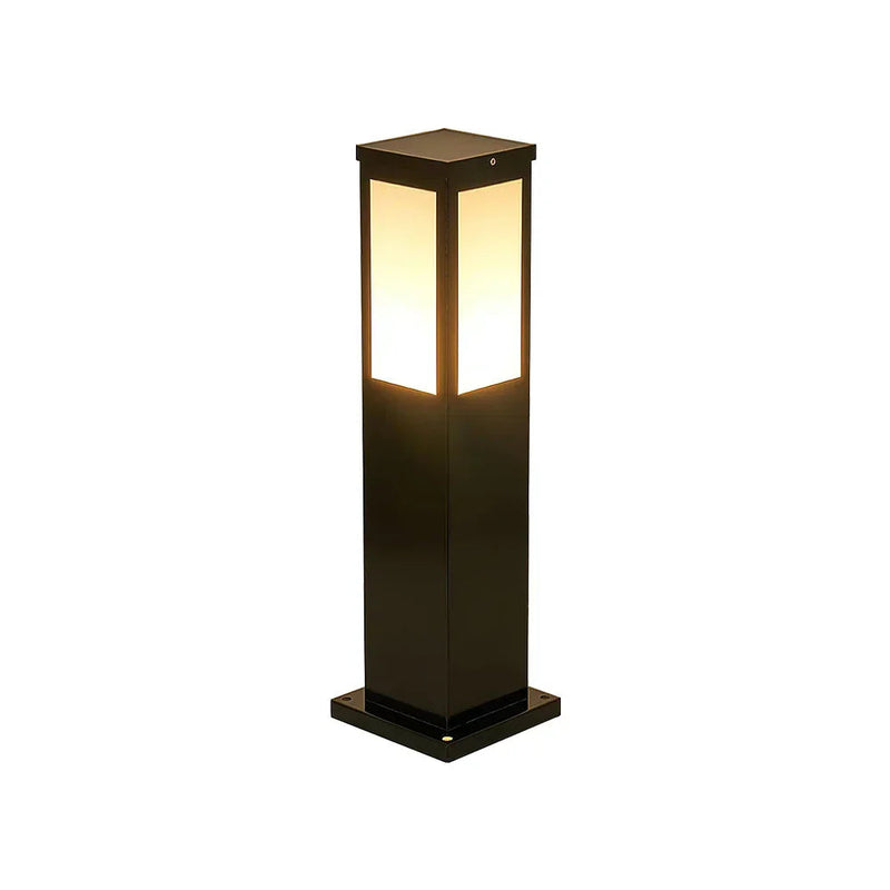 Square Modern Bollard Outdoor Light