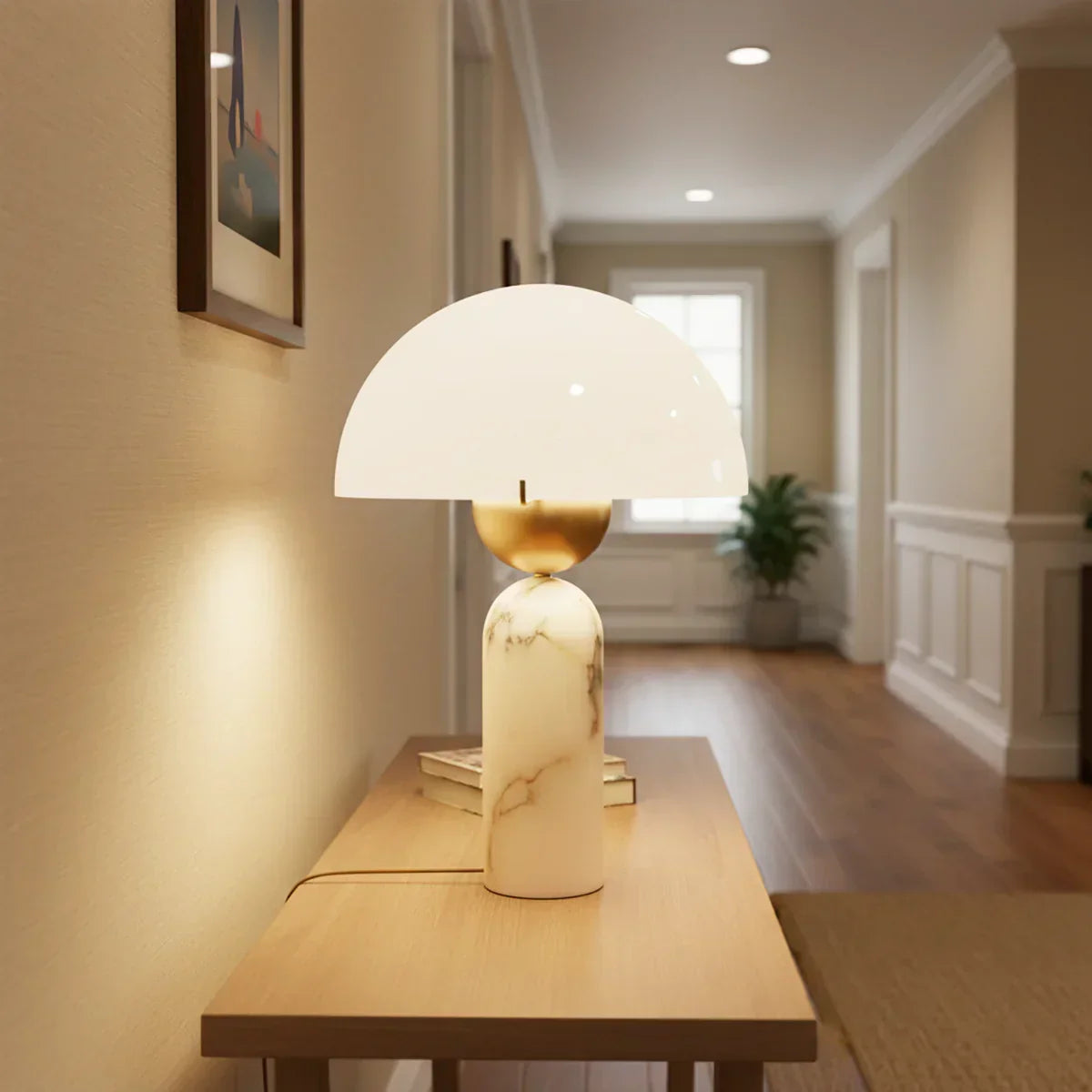 Alabaster Peono Table Lamp