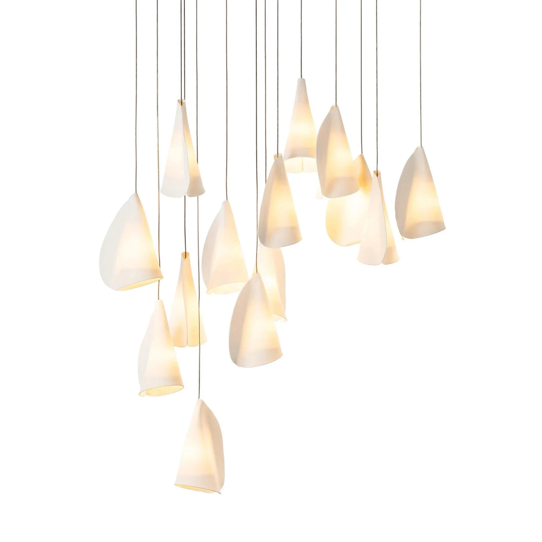 Porcelain Cascade Cluster Pendant Light
