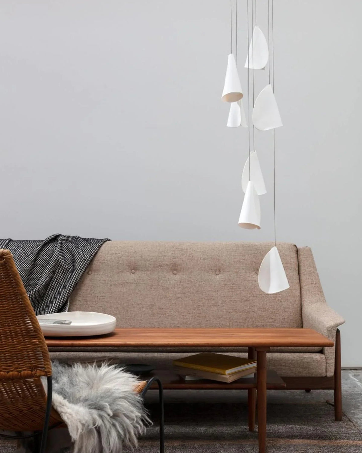 Porcelain Cascade Cluster Pendant Light