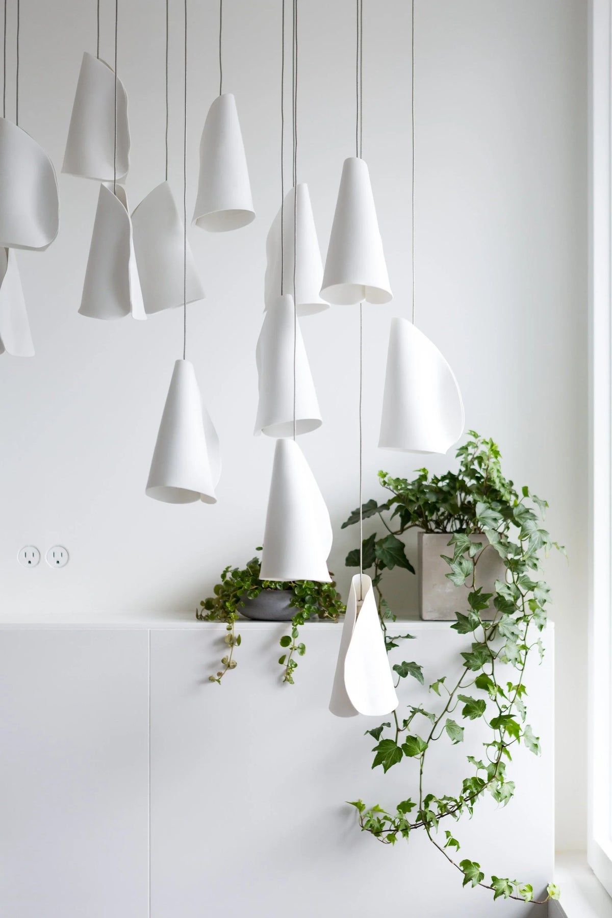 Porcelain Cascade Cluster Pendant Light