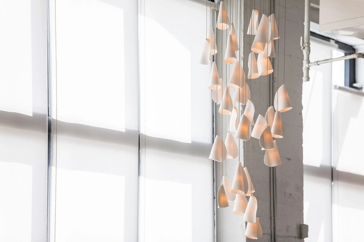 Porcelain Cascade Cluster Pendant Light