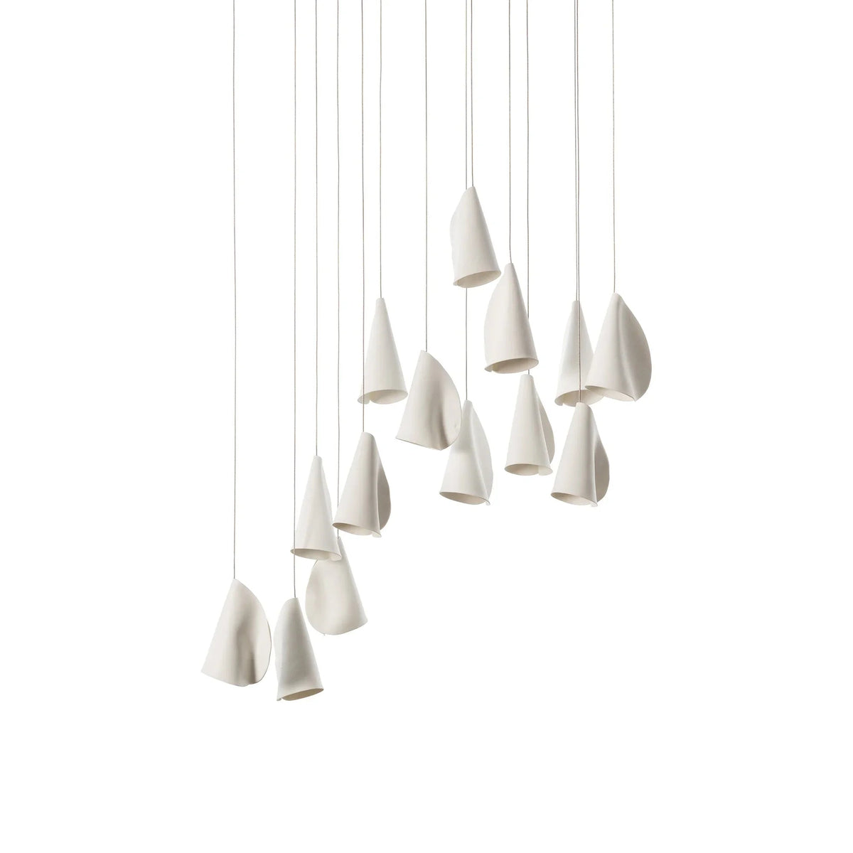 Porcelain Cascade Cluster Pendant Light
