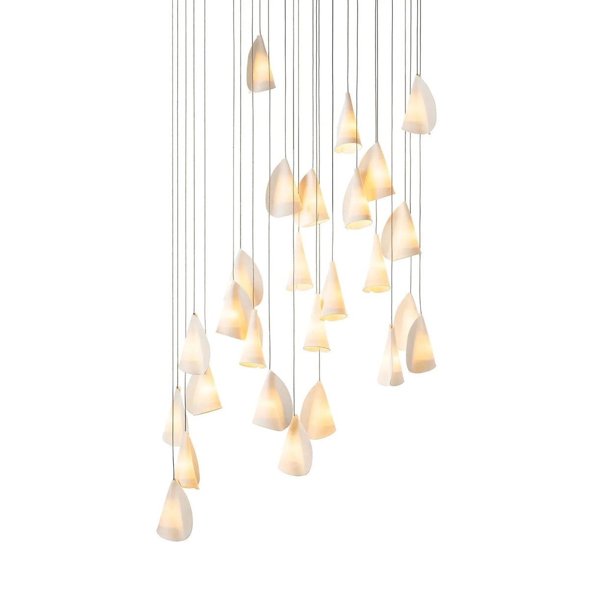 Porcelain Cascade Cluster Pendant Light