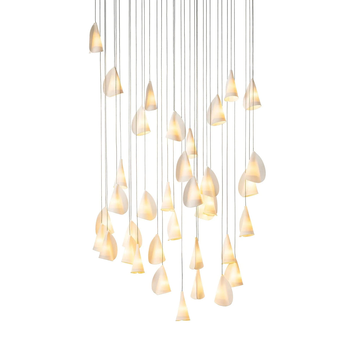 Porcelain Cascade Cluster Pendant Light