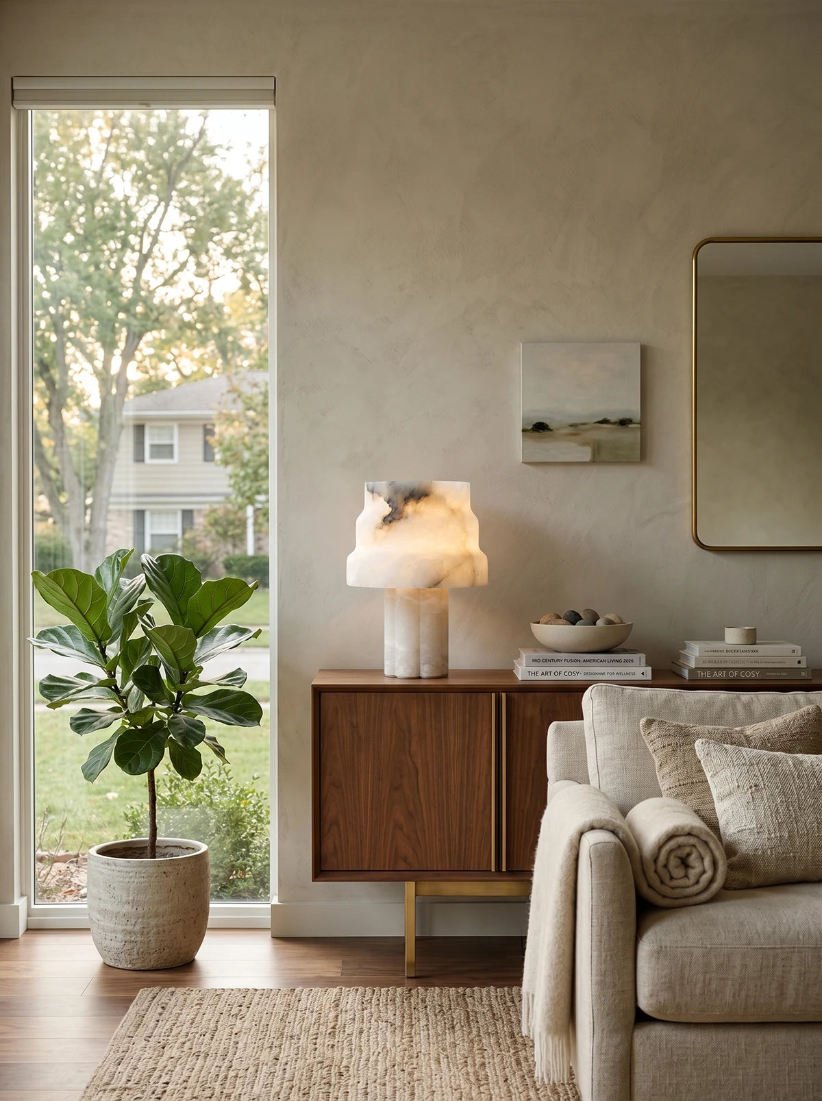 Tiered Verona Alabaster Table Lamp