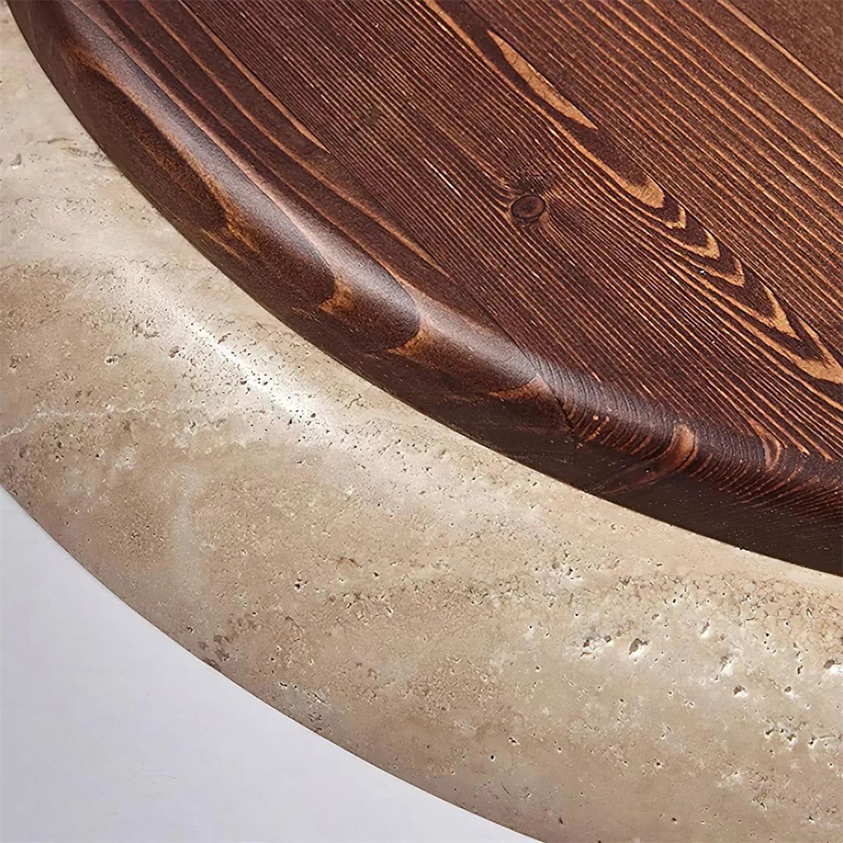 Round Kuzco Travertine Ceiling Light